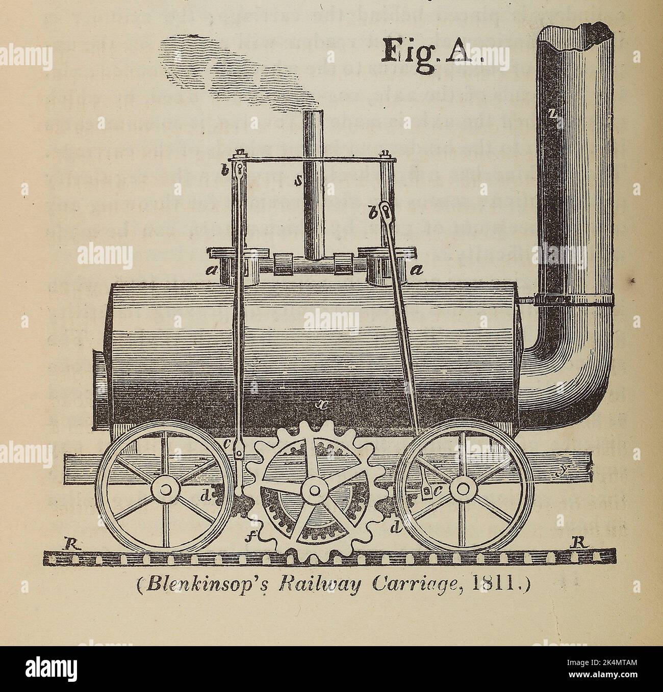 Blenkinsop's railway carriage, 1811. Blenkinsop, John, 1783?1831