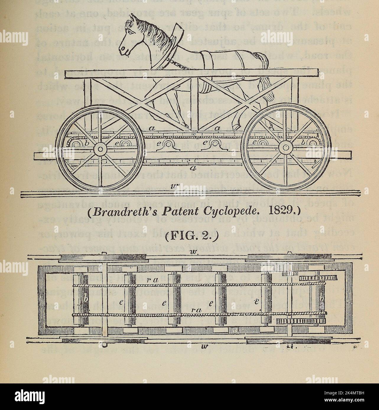 Brandreth's patent cyclopede, 1829. Brandreth, Thomas Shaw (17881873) (Inventor). History and