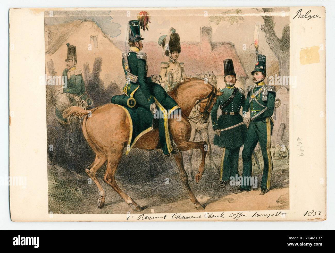 1' Regiment Chasseur à Cheval Officer Trompette. Vinkhuijzen, Hendrik  Jacobus (Collector) Madou, Jean-Baptiste (1796-1877) (Lithographer). The  Stock Photo - Alamy