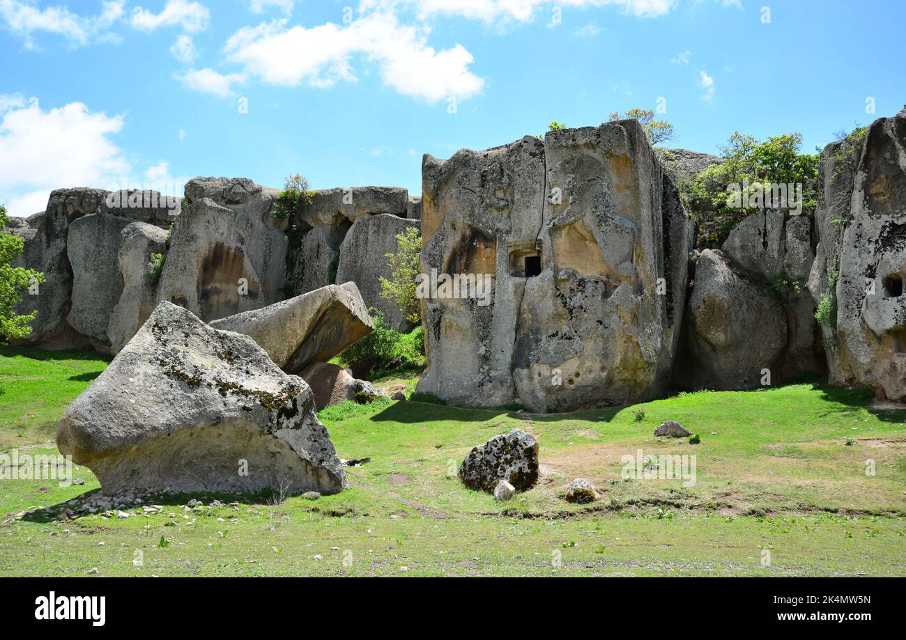 Aslantas-Yilantas Ancient City Stock Photo