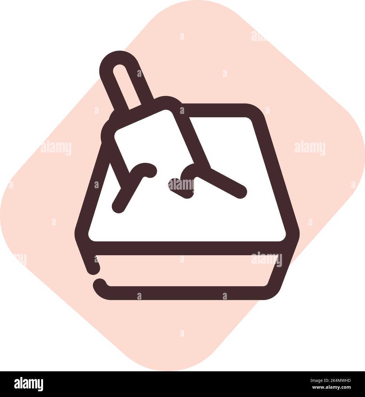 Pet litter box, illustration, vector on a white background. Stock Vector