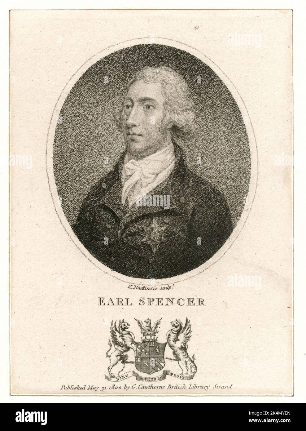 2d Earl John] Spencer. Mackenzie, K. (fl. 17991810) (Engraver