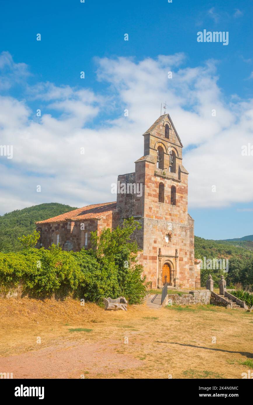Romanesque church. Villanueva de la Nia, Cantabria, Spain. Stock Photo