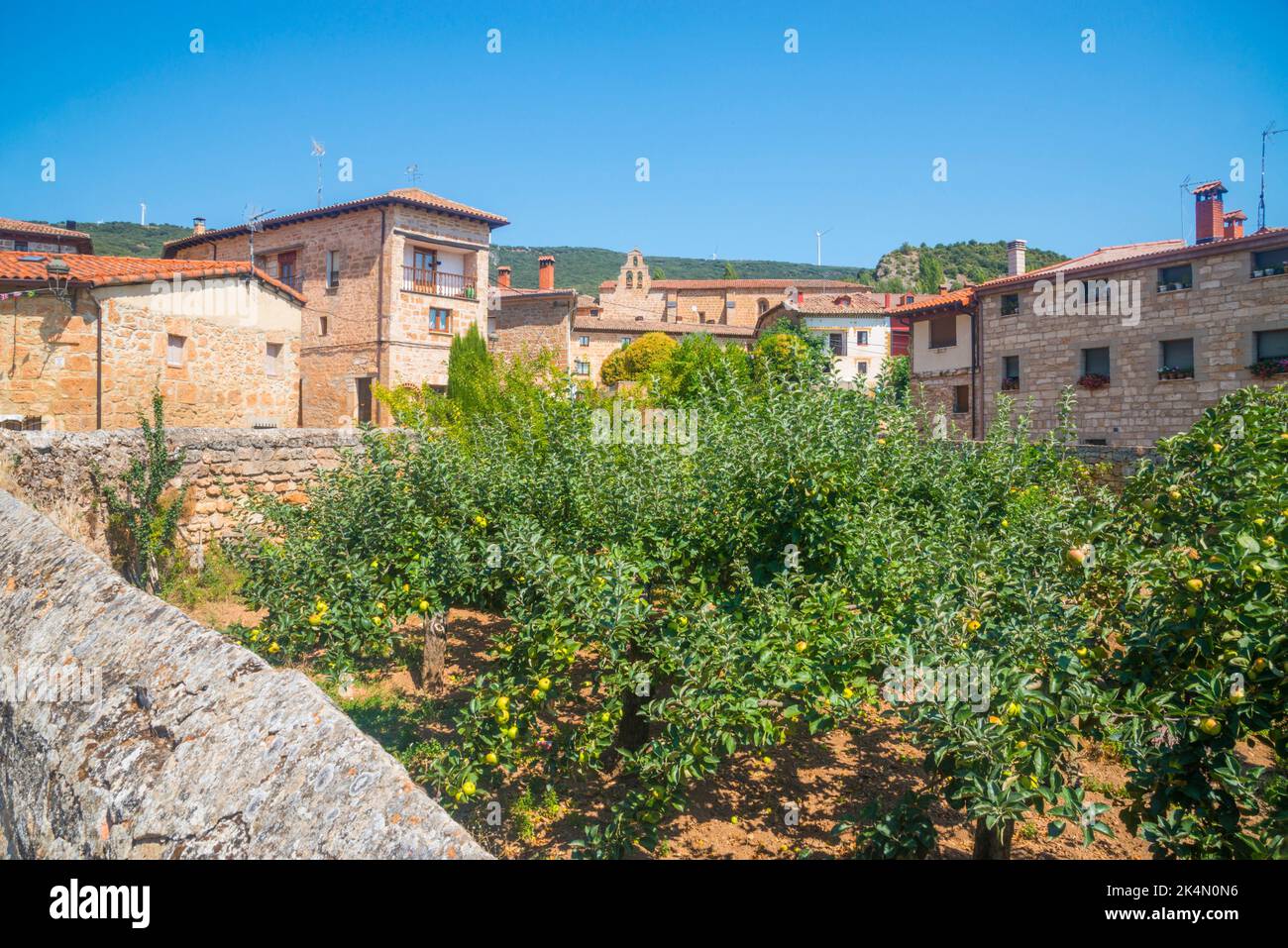 Overview. Castil de Lences, Burgos province, Castilla Leon, Spain. Stock Photo