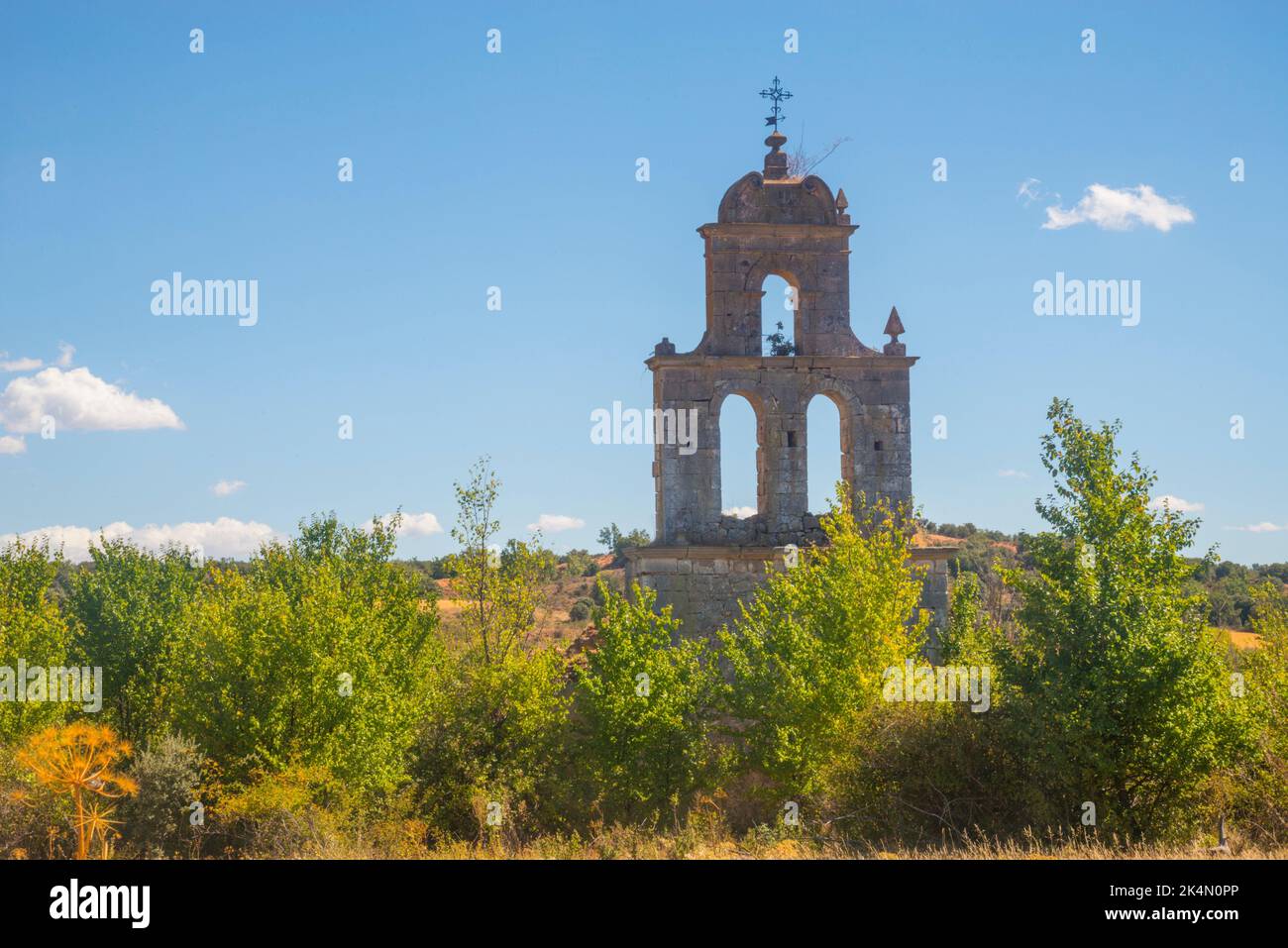Ruins of San Juan church. Aldeanueva del Monte, Segovia province, Castilla Leon, Spain. Stock Photo