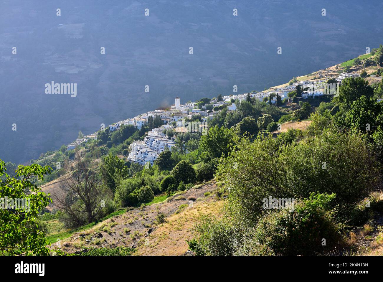 Capileira and Poqueira valley. La Alpujarra, Granada, Andalusia, Spain. Stock Photo