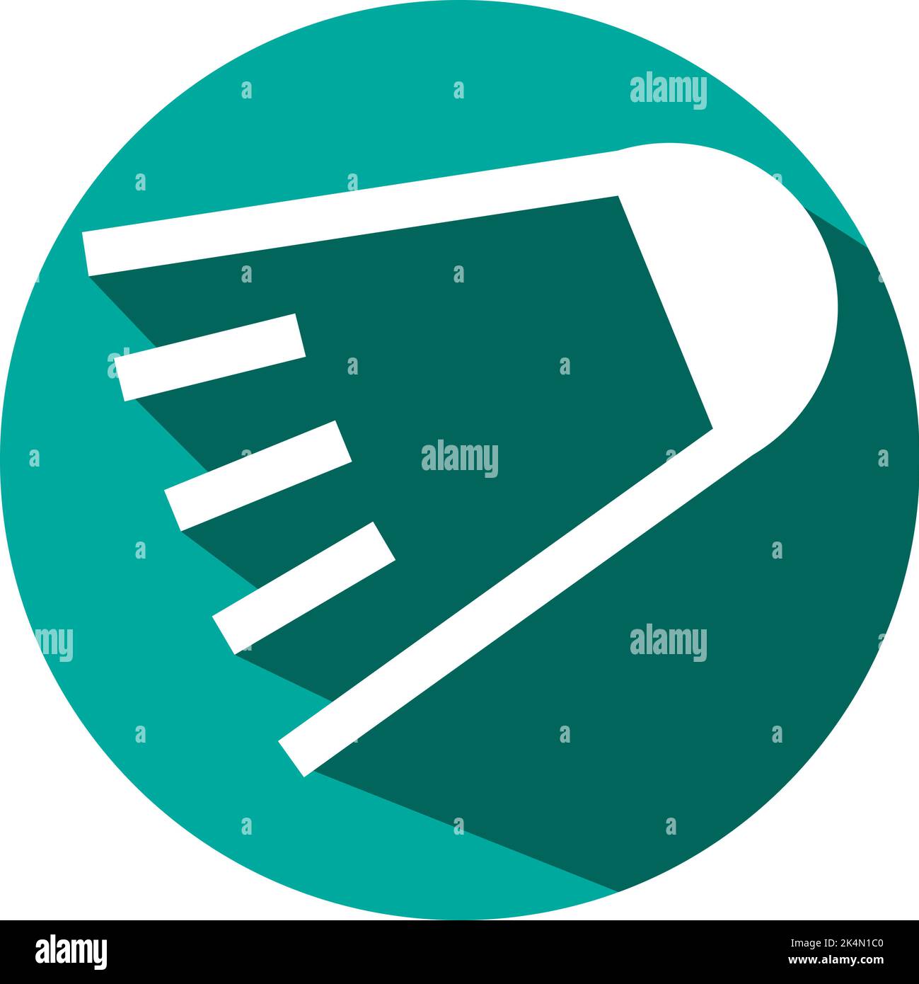 Badminton ball, illustration, vector on a white background. Stock Vector