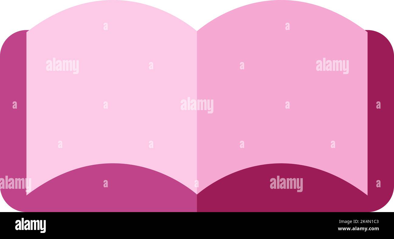 Open notebook, illustration, vector on a white background. Stock Vector