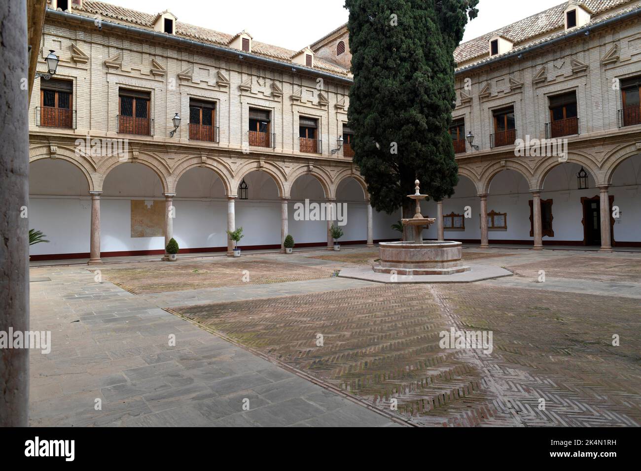Antequera City hall cloister, formerly Terceros Franciscanos convent (17th century). Málaga, Ansalusia, Spain. Stock Photo