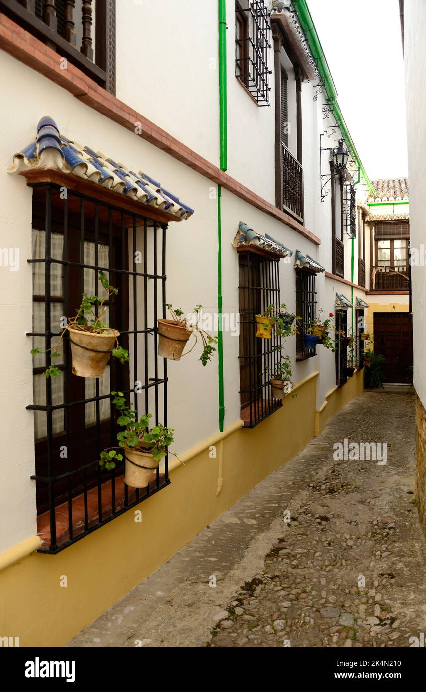 Ronda, tipical street. Serranía de Ronda, Málaga, Andalusia, Spain Stock Photo Alamy