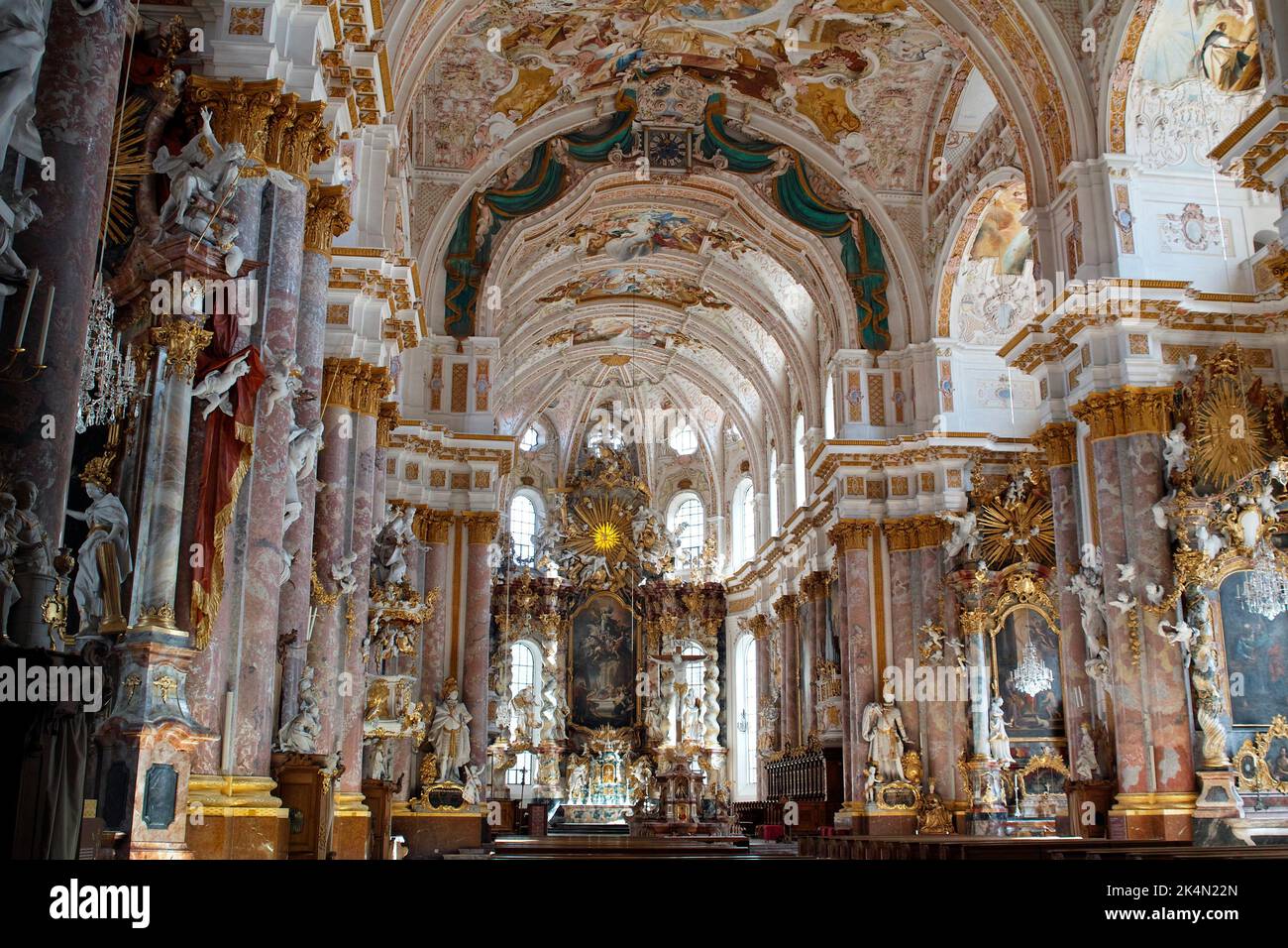 Church of the Assumption of the Virgin Mary, inside, Baroque monastery ...