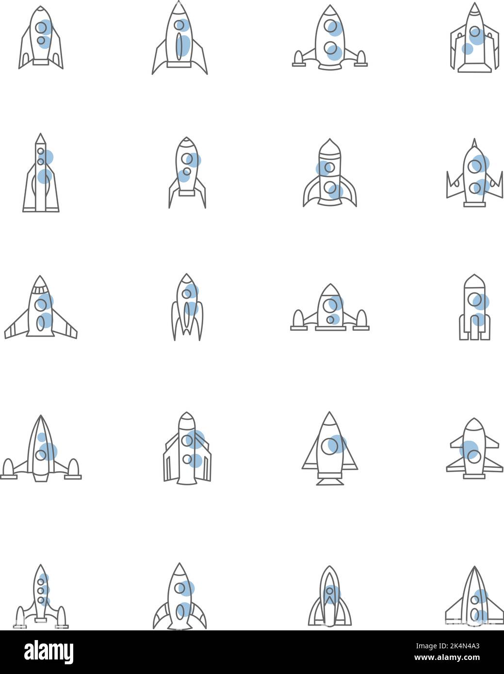 Space ship icon pack, illustration, vector on a white background Stock ...