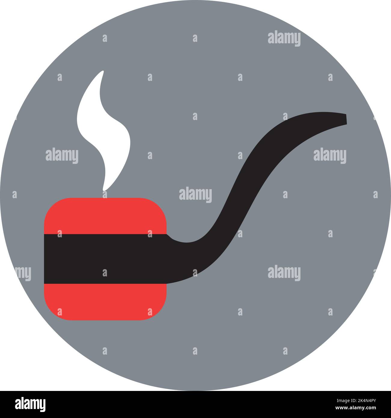 Smoking pipe, illustration, vector on a white background. Stock Vector