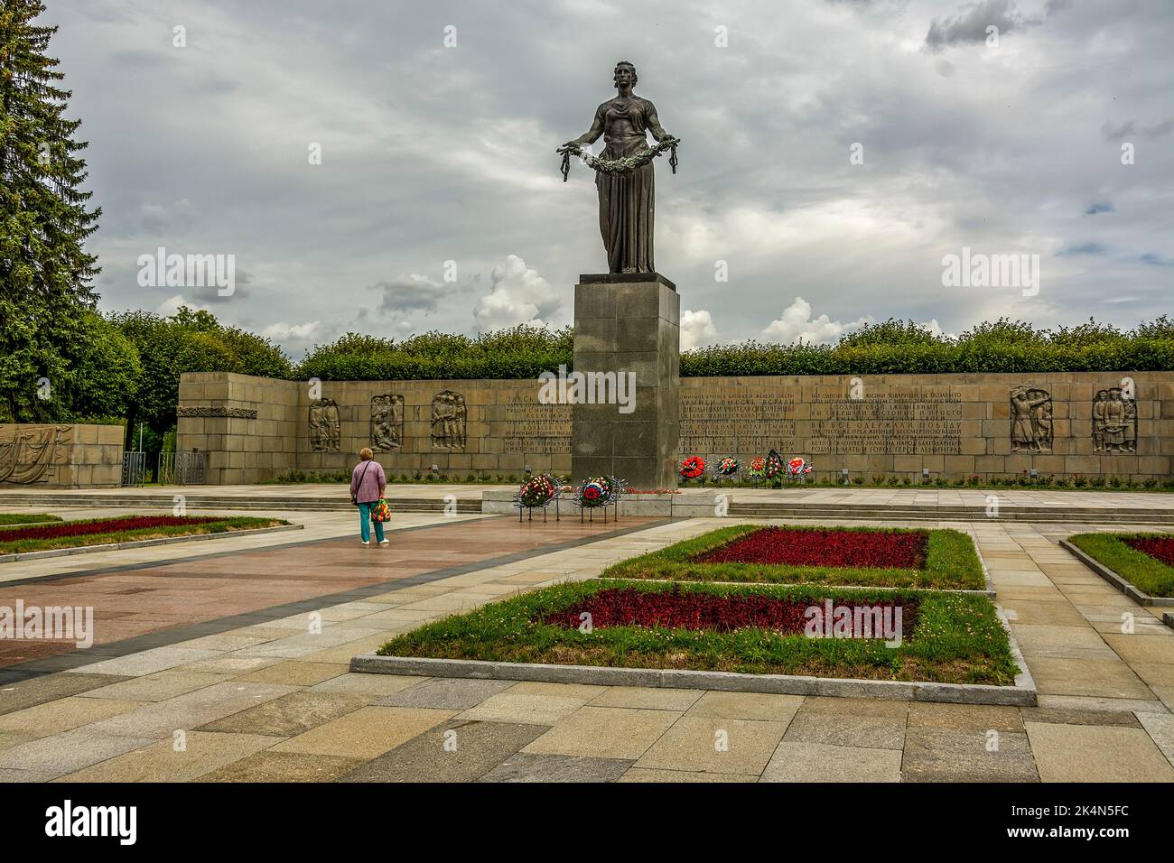 The Piskarevsky Memorial Cemetery is a mournful monument to the victims