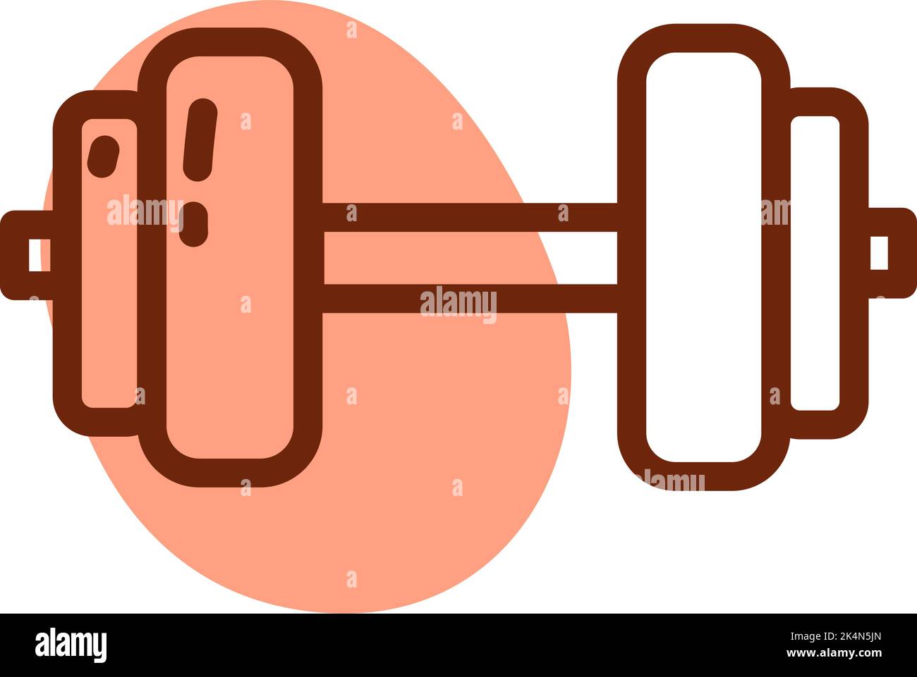 Gym dumbbells, illustration, vector on a white background. Stock Vector