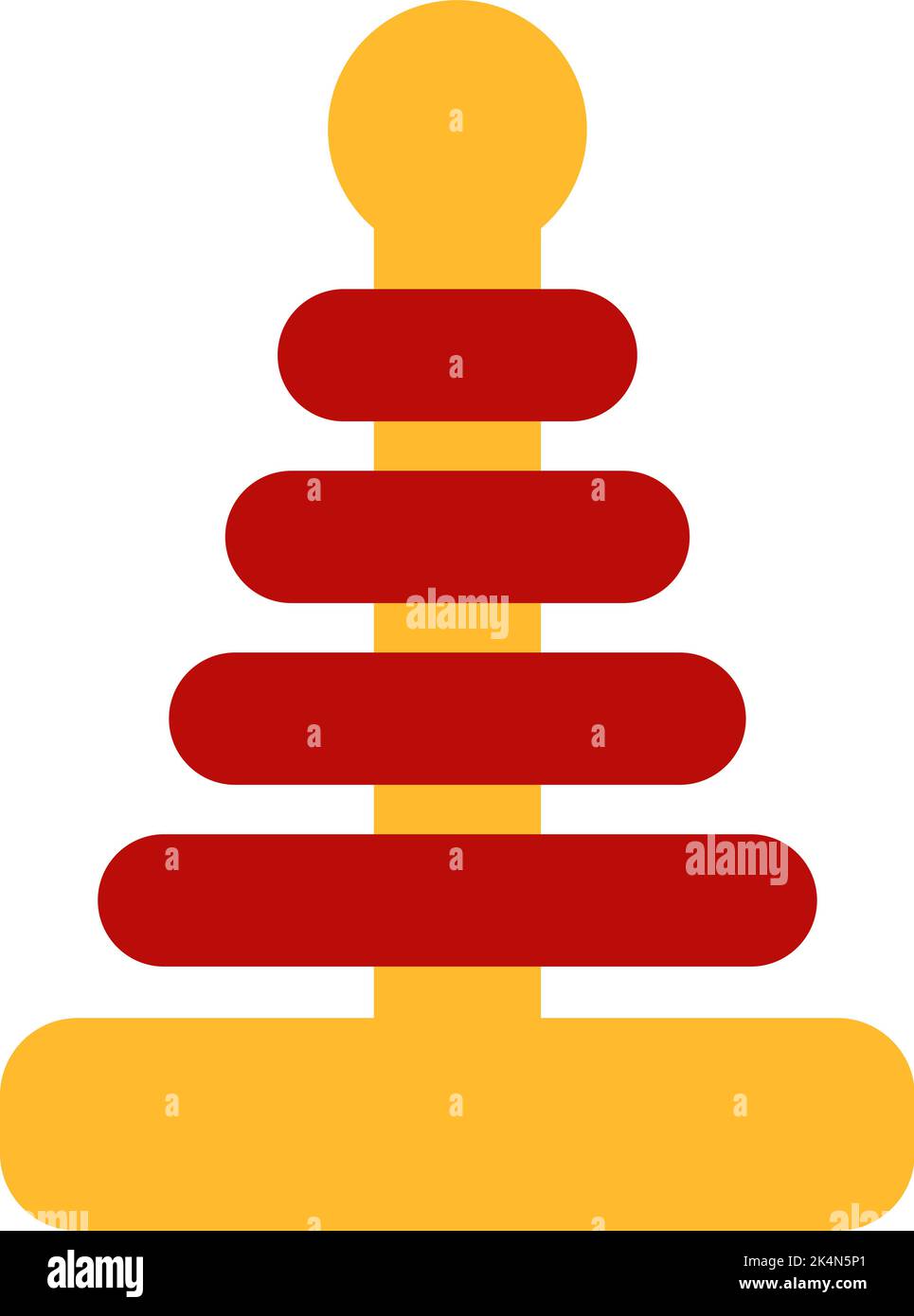 Xylophone toy, illustration, vector on a white background. Stock Vector