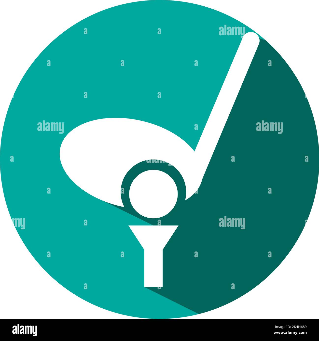Golfing sport, illustration, vector on a white background. Stock Vector