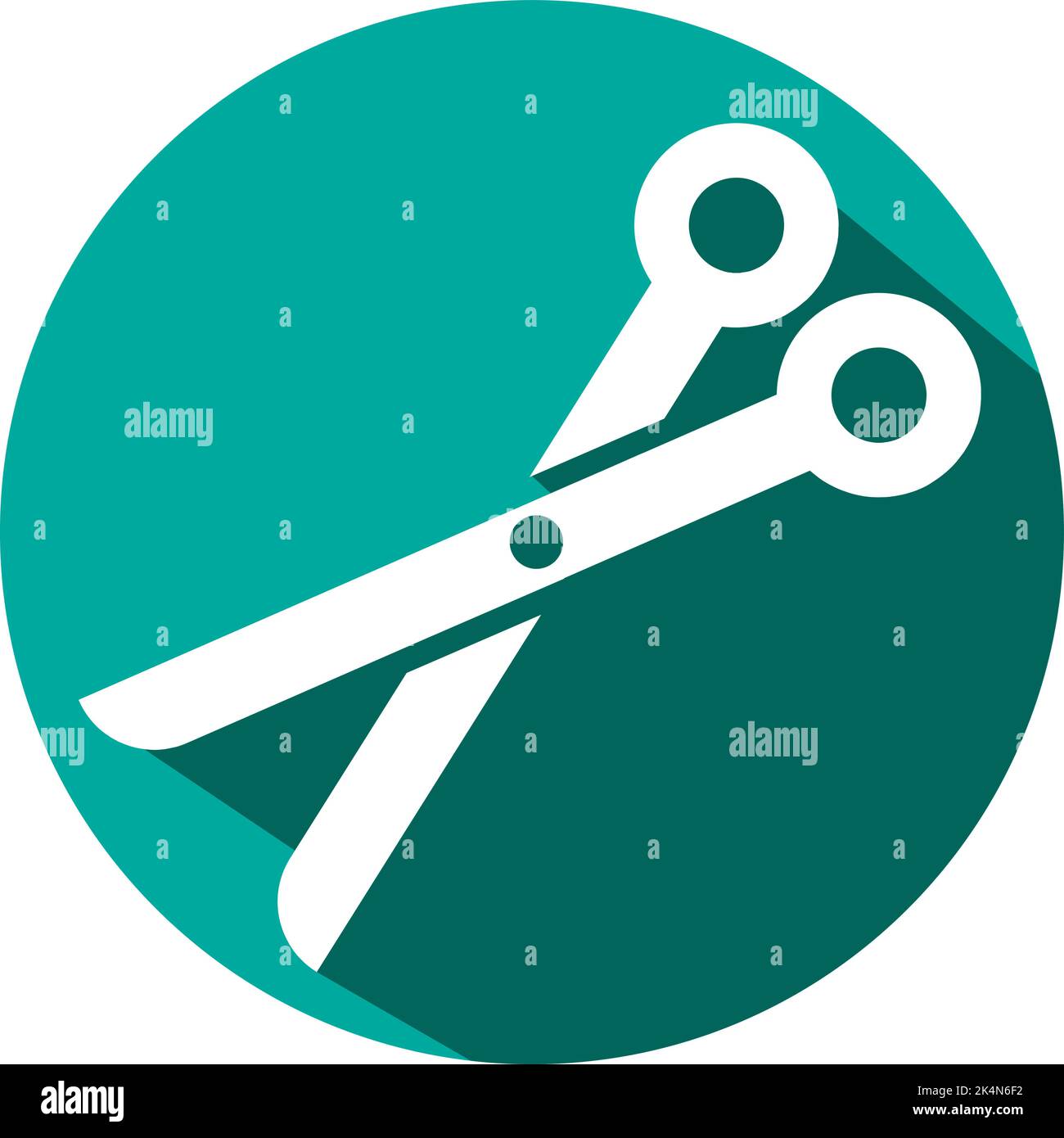 Stationery scissors, illustration, vector on a white background. Stock Vector