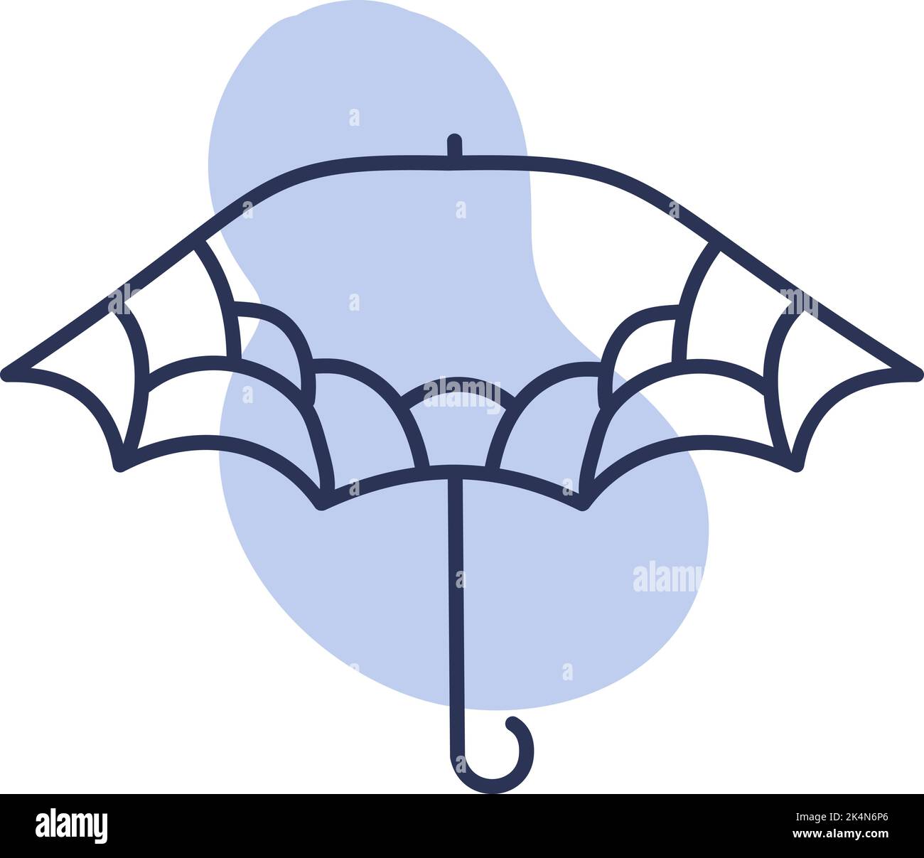 Umbrella wide open, illustration, vector on a white background Stock ...
