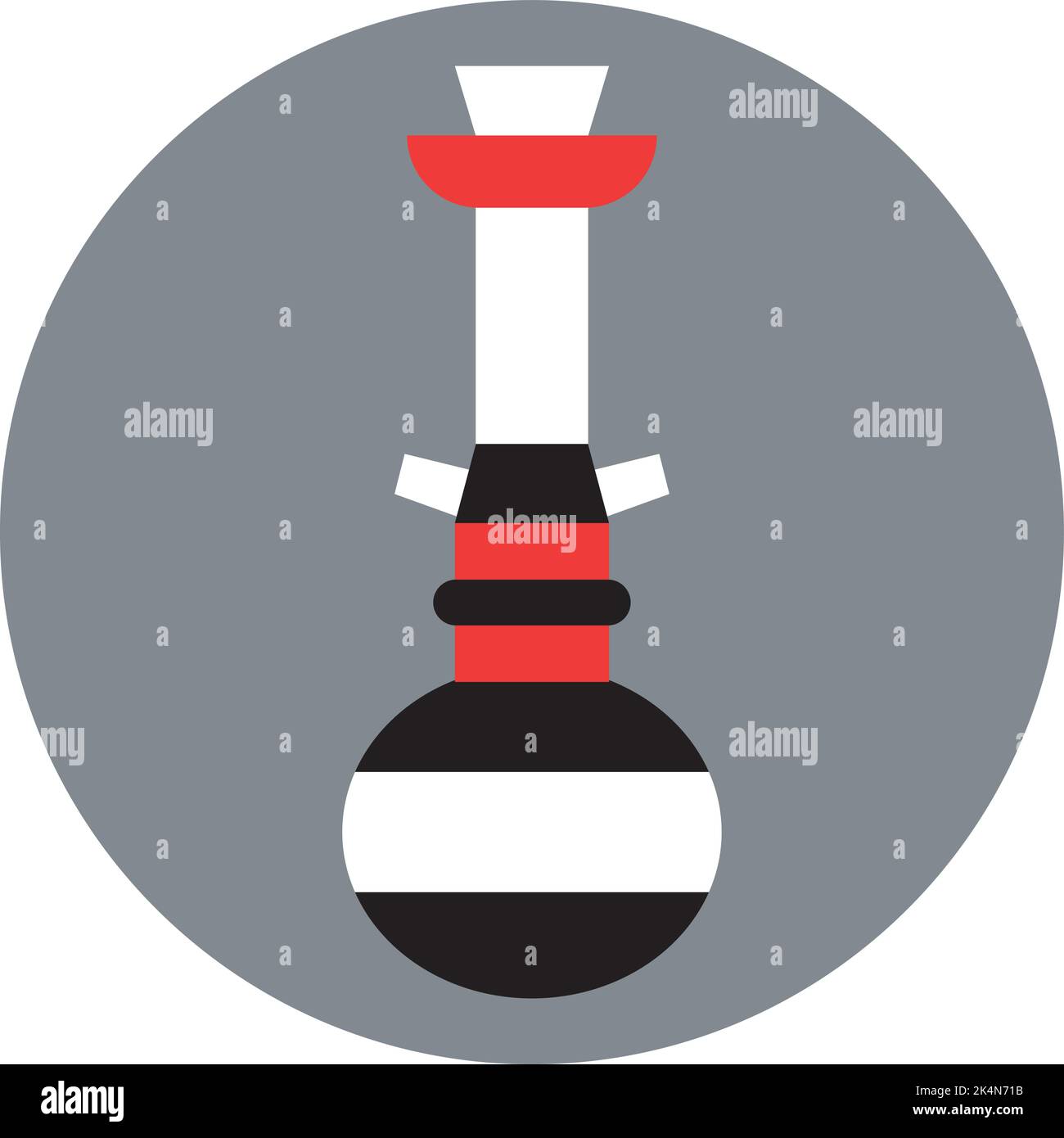 Smoking hookah, illustration, vector on a white background Stock Vector