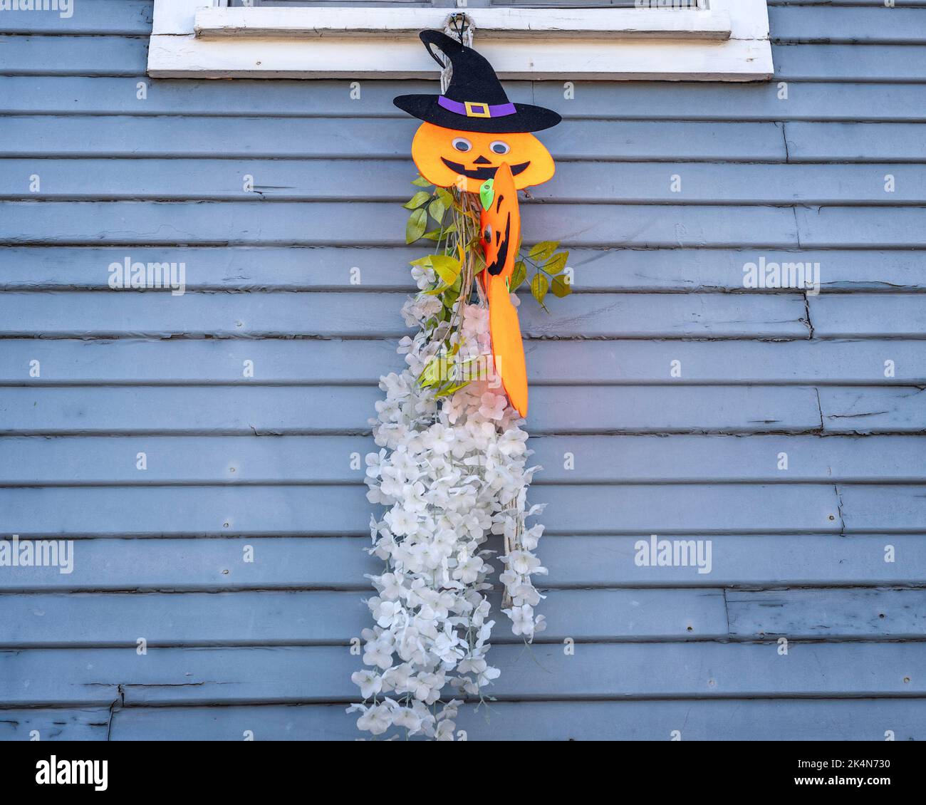 Spooky Halloween decorations in Los Angeles, CA. Stock Photo