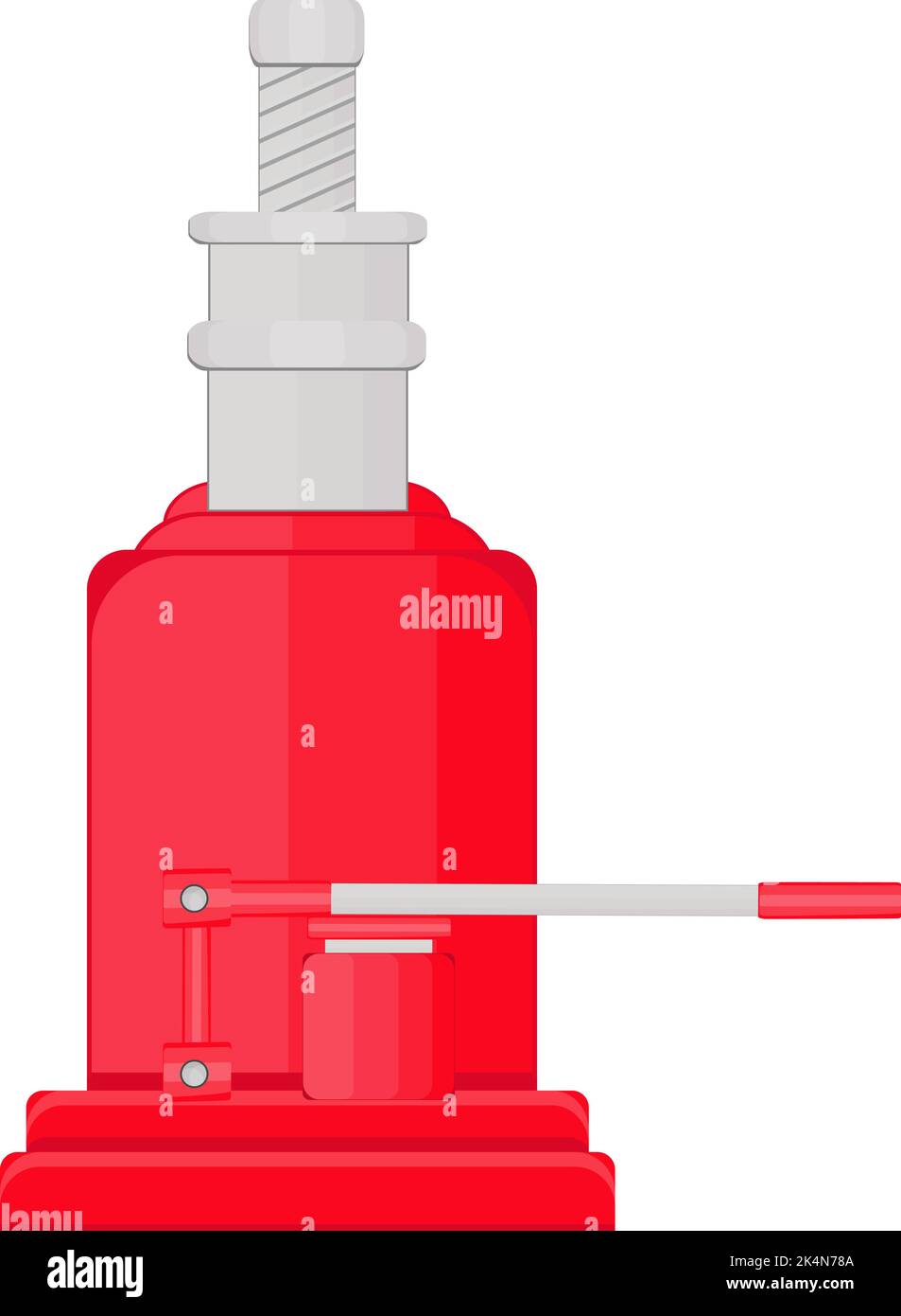 Red lifting jack, illustration, vector on a white background. Stock Vector