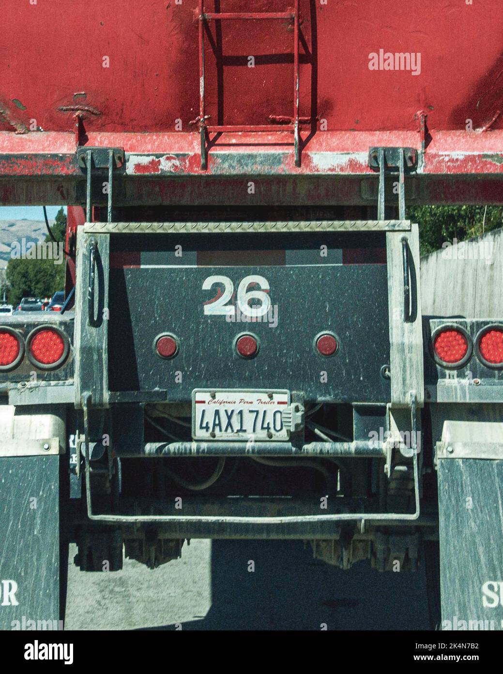 Tailgate of Trucks on the Highways Stock Photo Alamy