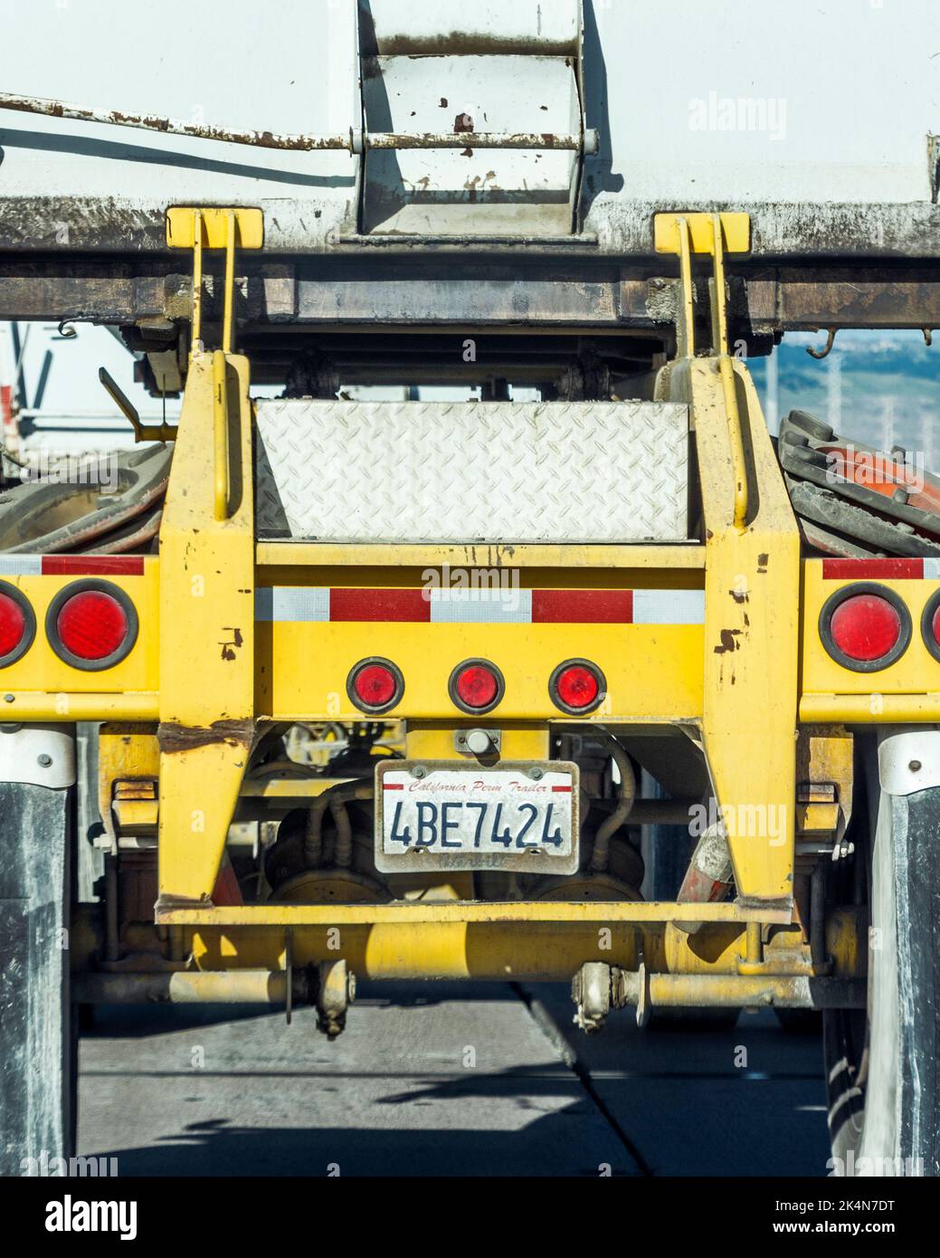 Tailgate of Trucks on the Highways Stock Photo Alamy