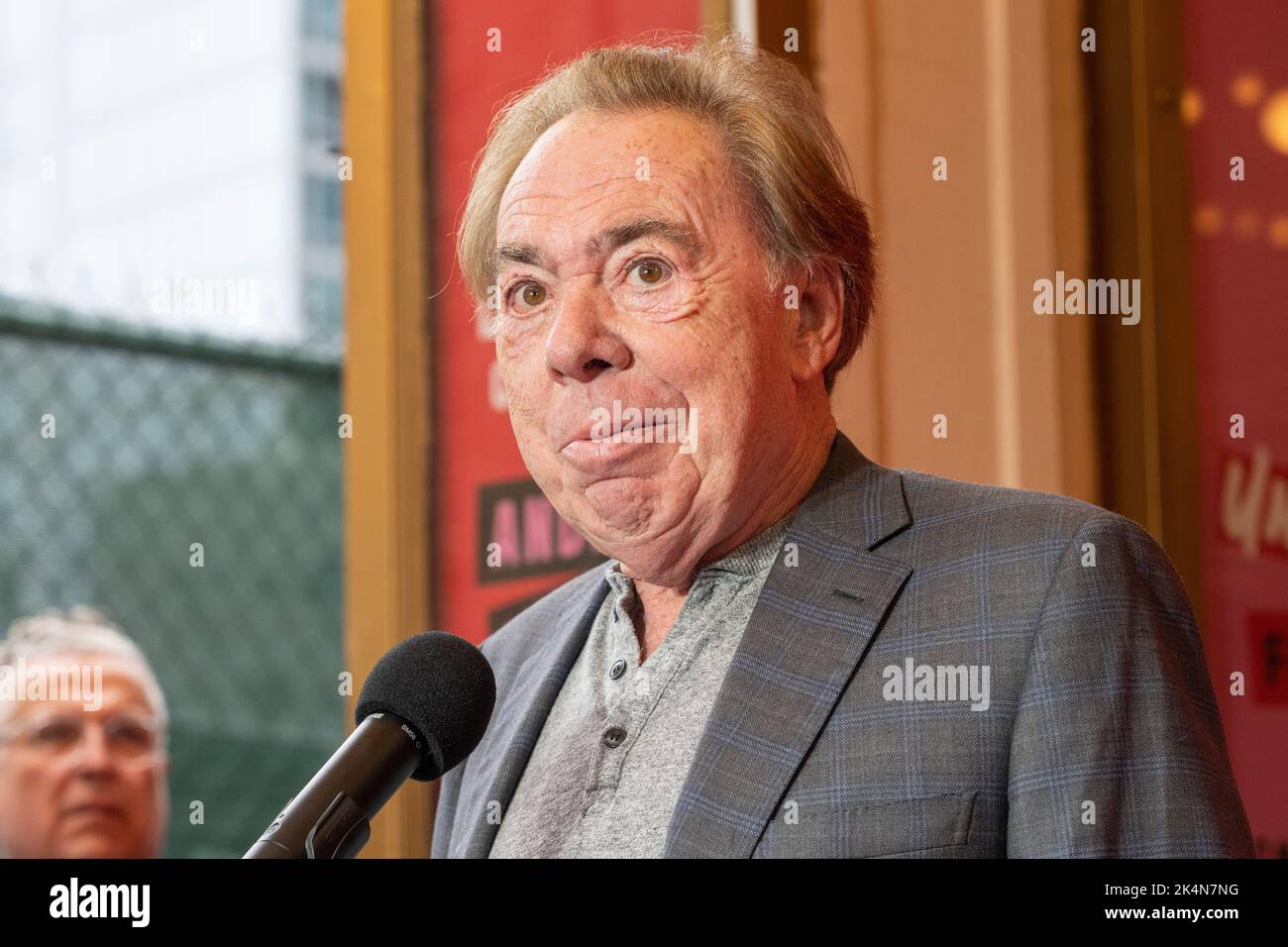 New York, NY - October 3, 2022: Andrew Lloyd Webber announced of