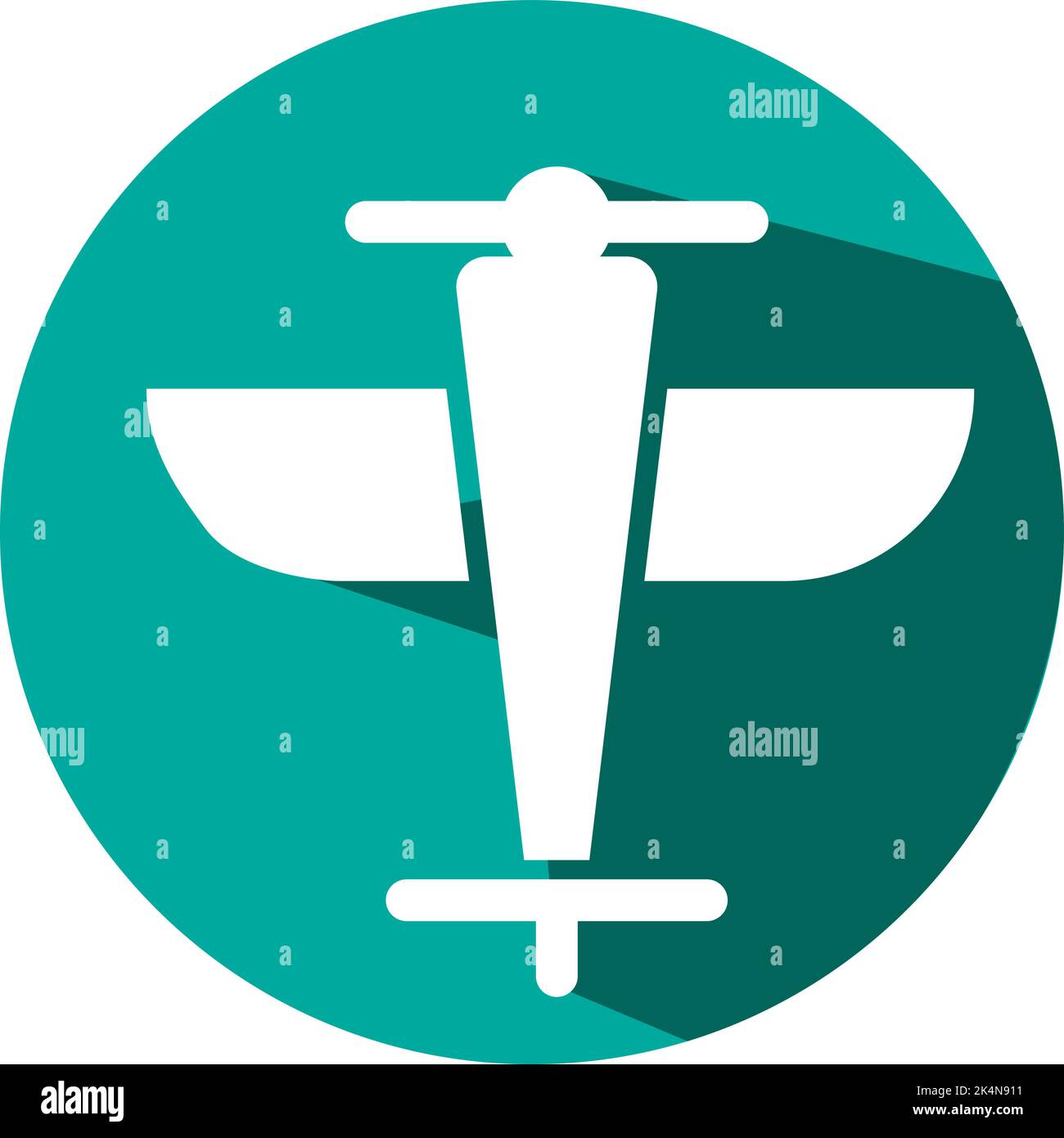Flying airplane, illustration, vector on a white background. Stock Vector