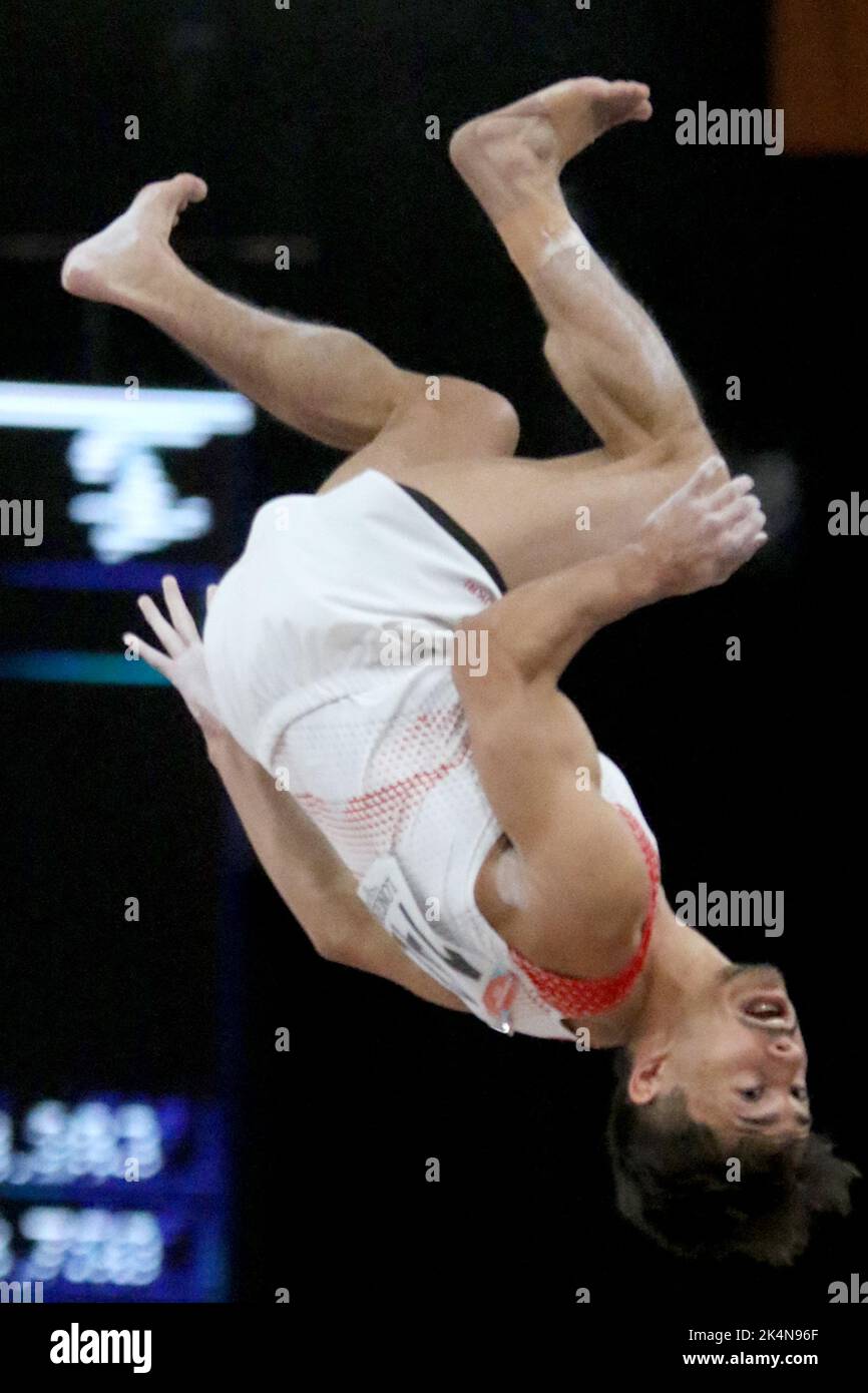 Jake JARMAN of England wins gold in the Men's Vault Final at the 2022 Commonwealth games in
