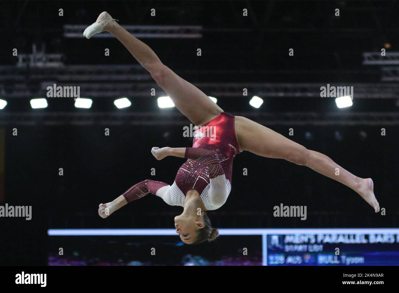 Mae FENTON of England in the Women's Balance Beam Final at