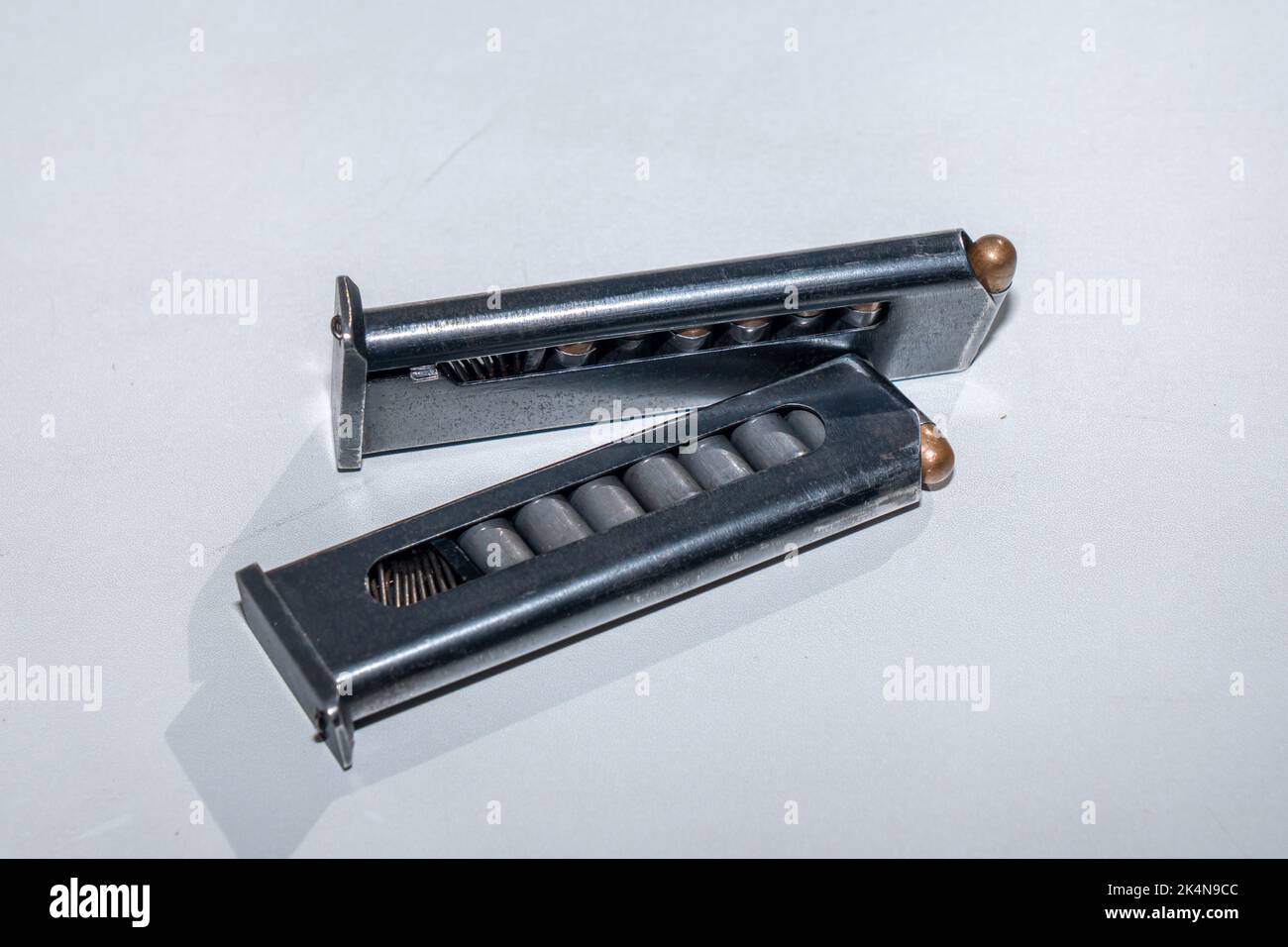 two clips with cartridges for a 9mm makarov pistol Stock Photo Alamy