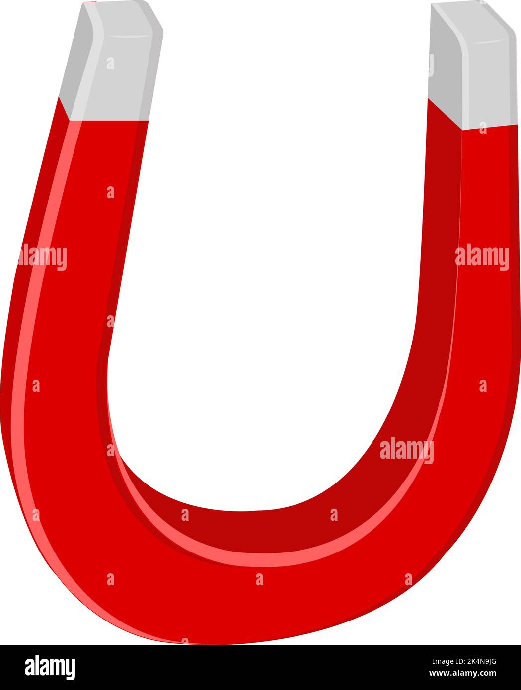 Red magnet, illustration, vector on a white background. Stock Vector