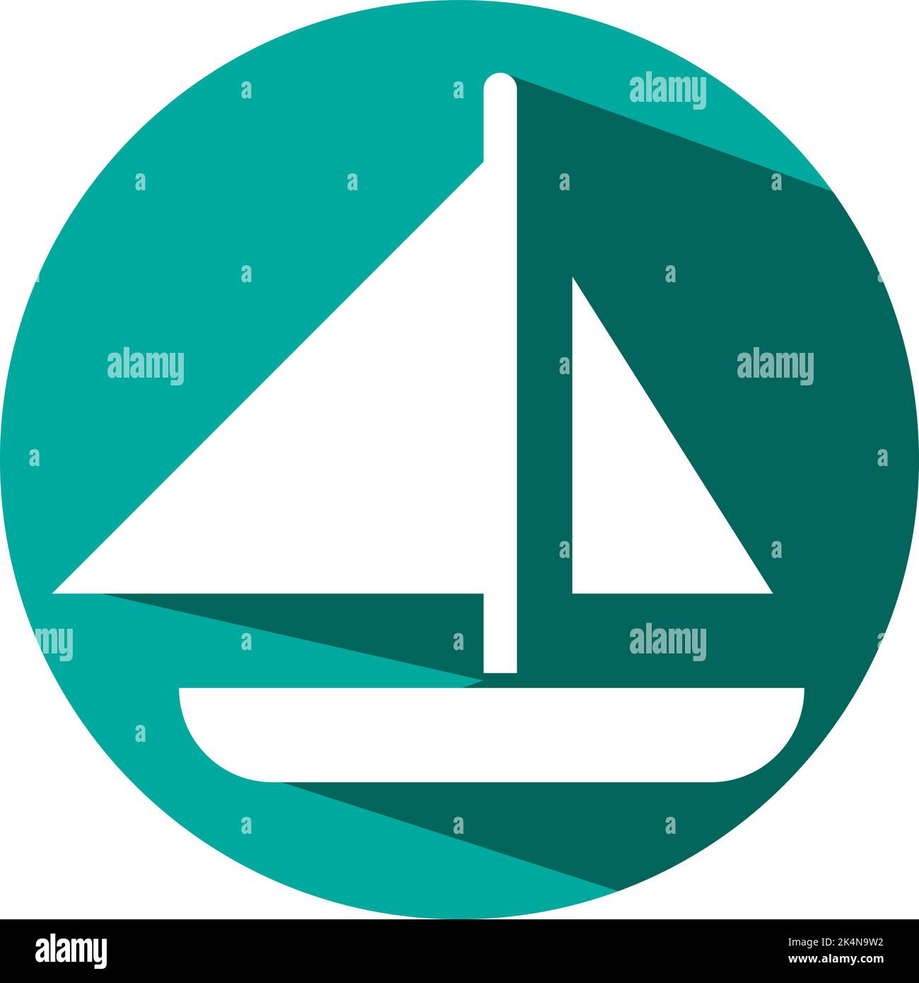 Sail boat, illustration, vector on a white background Stock Vector ...