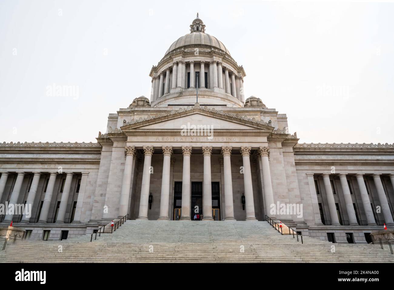 Olympia, WA, USA - Aug 13, 2021: The huge outside grounds of Olympia State Capitol Stock Photo