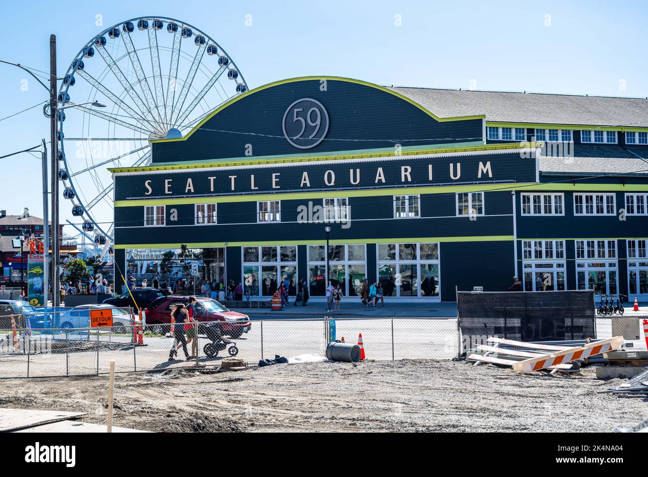 Seattle, WA, USA - August 29, 2021: The Seattle Aquarium Stock Photo