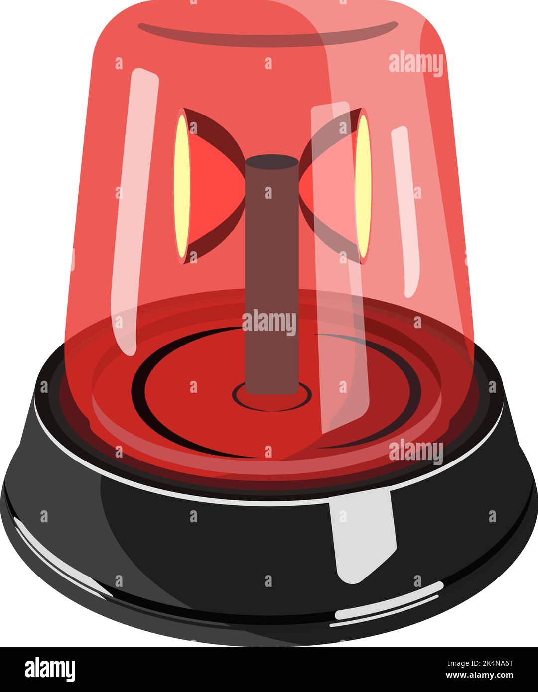 Ambulance light, illustration, vector on a white background Stock