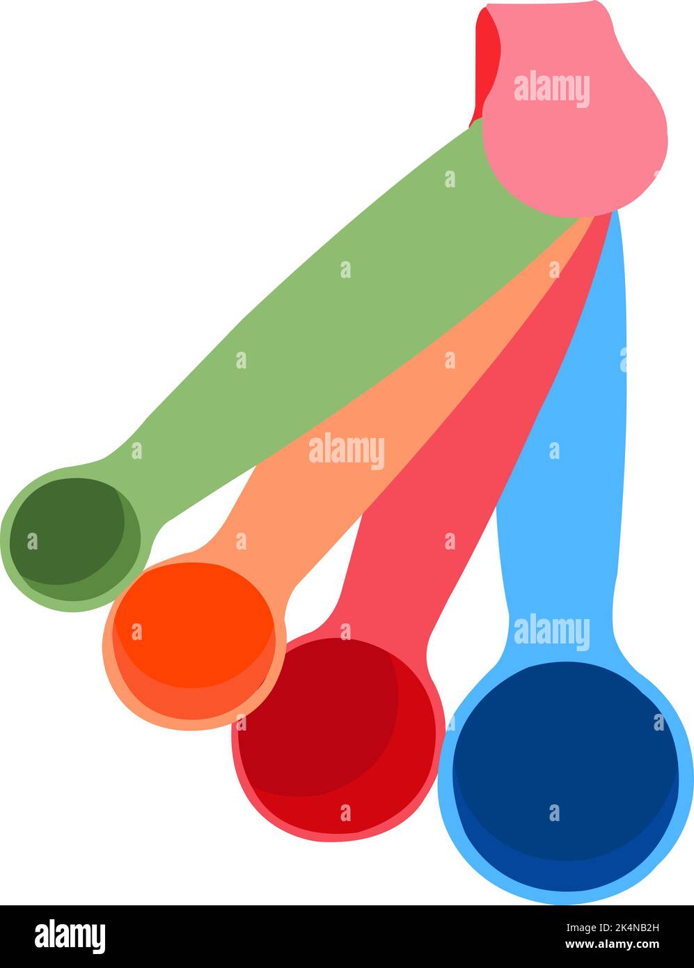 Measuring spoon, illustration, vector on a white background Stock