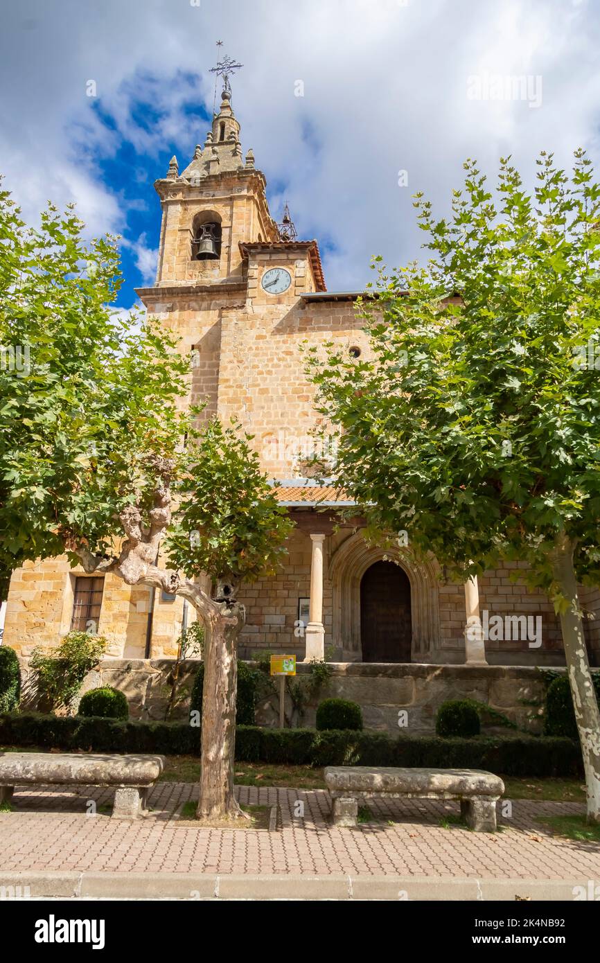 Church of San Pedro in Araia town, Alava province, Spain Stock Photo