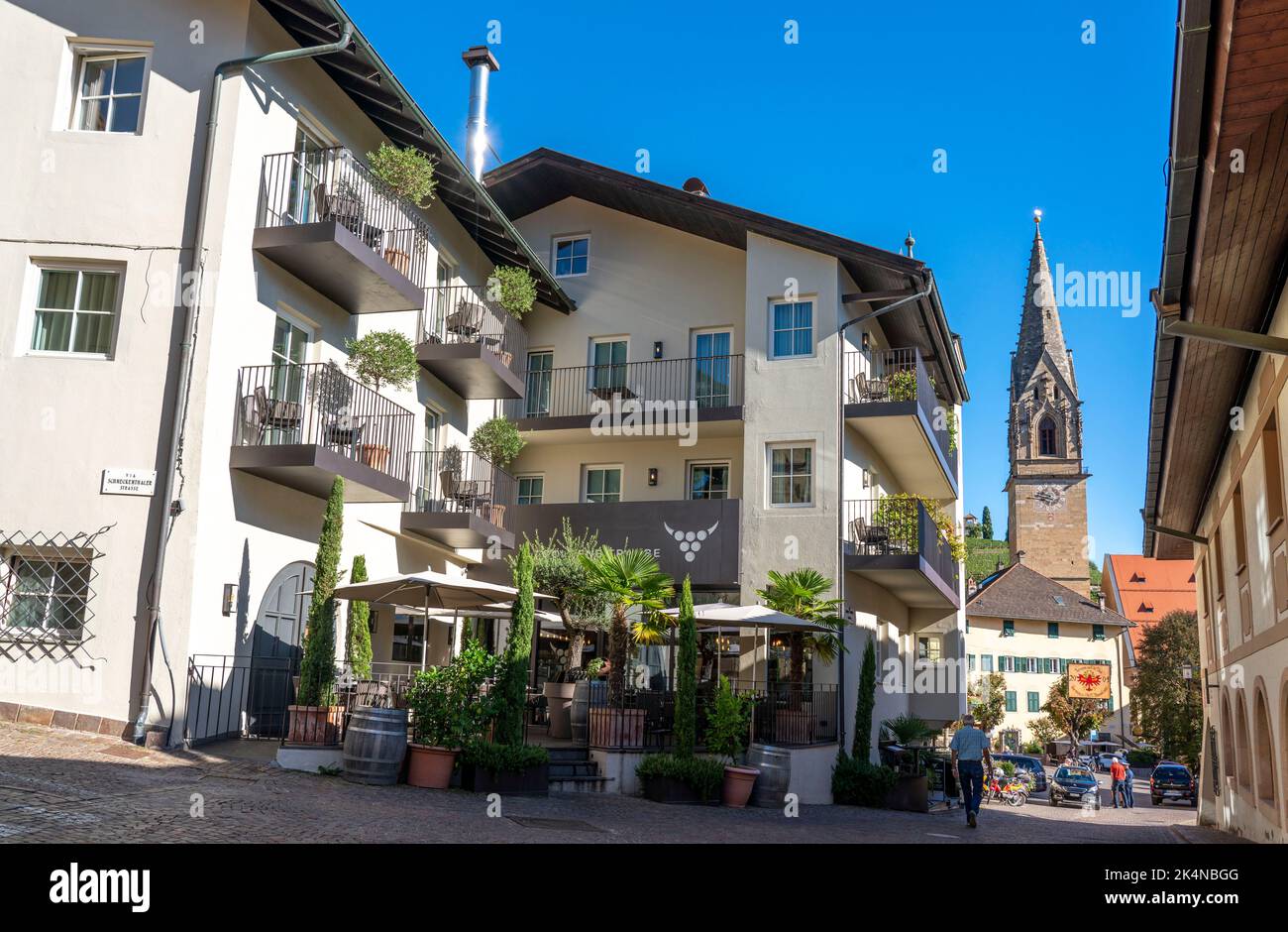The village of Tramin an der Weinstraße, in South Tyrol, Gewürztraminer