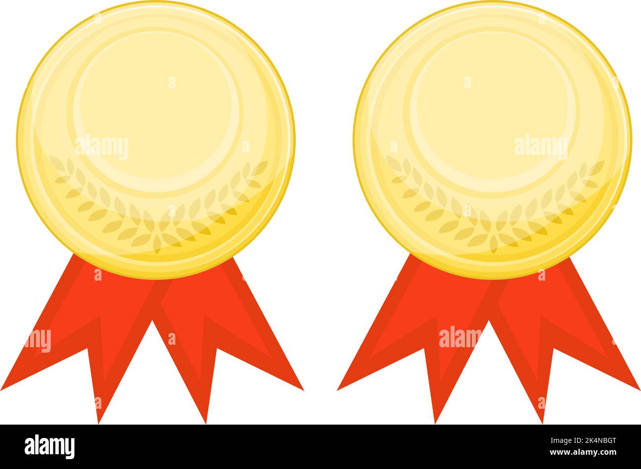 Red white blue ribbon award bronze medal center Vector Image