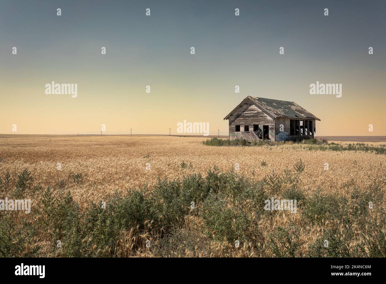 The abandoned Highland School House, near Coulee City, Washington State