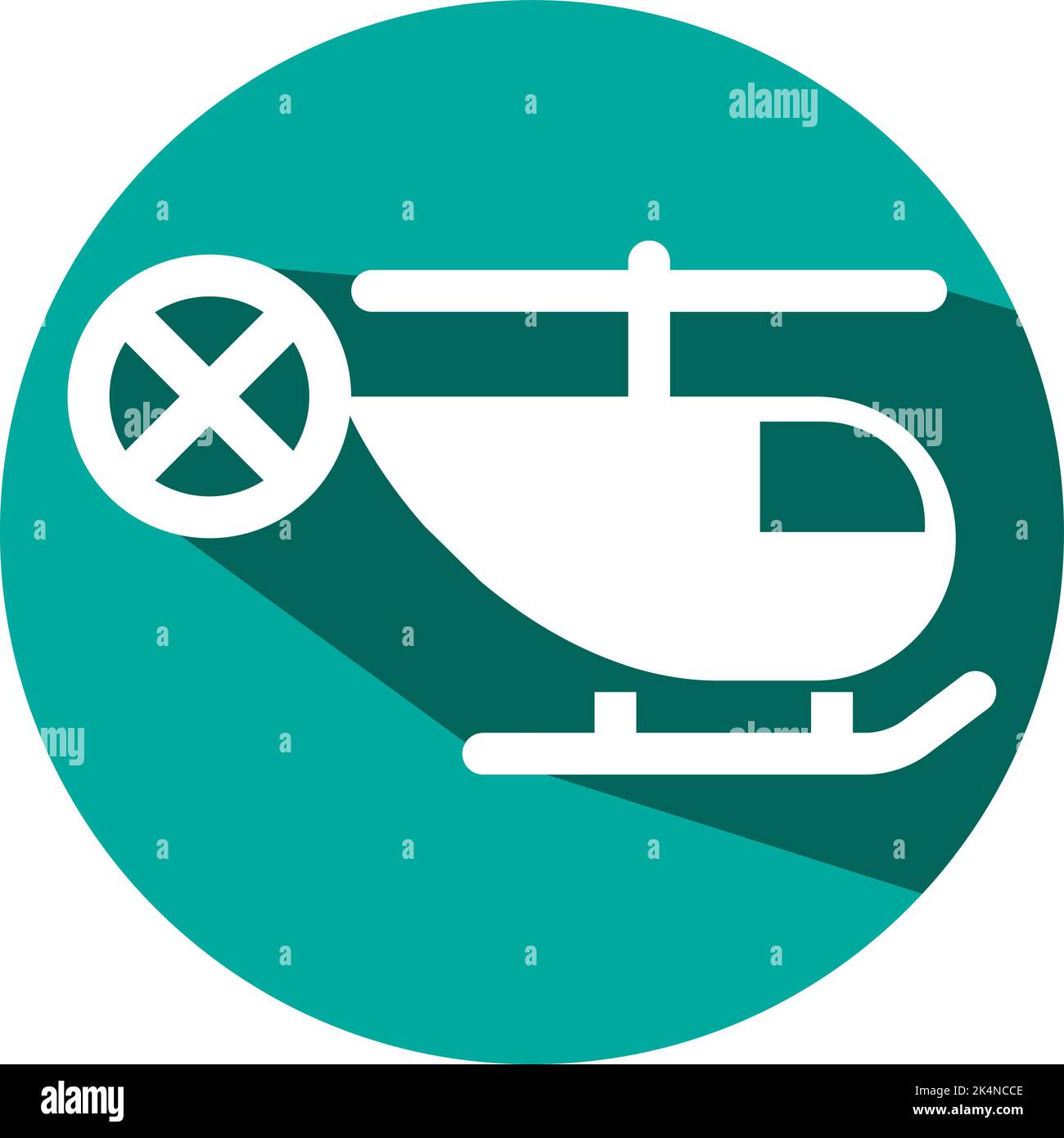 Small helicopter, illustration, vector on a white background. Stock Vector