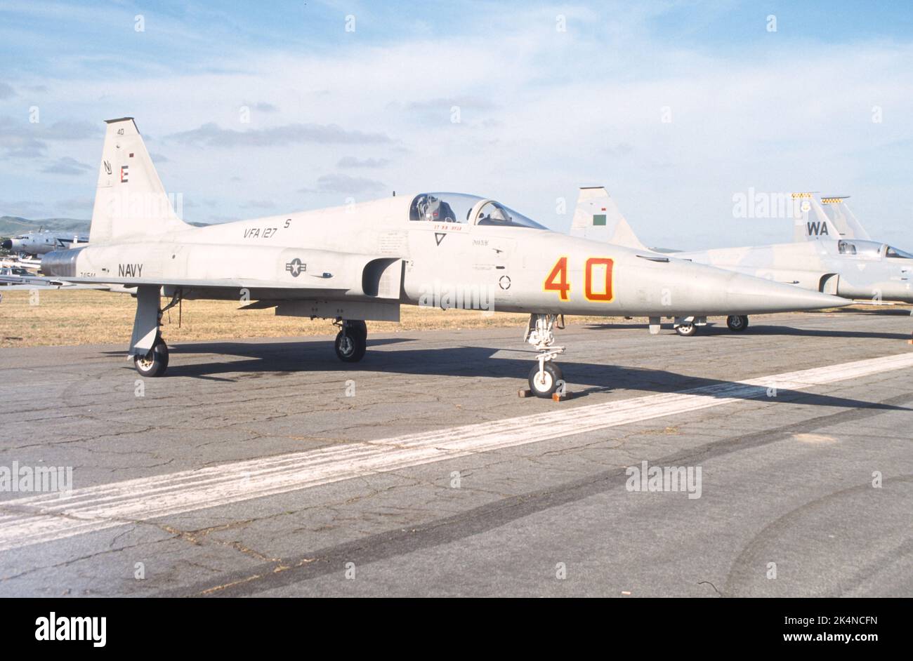 Northup F-5 from VGA-127 displayed on the tarmac at an airshow Stock Photo