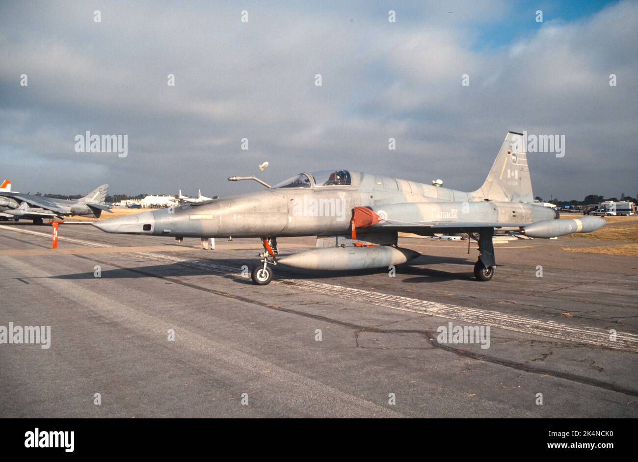 Northup F-5 from Royal Canadian Air Force displayed on the tarmac at an airshow Stock Photo