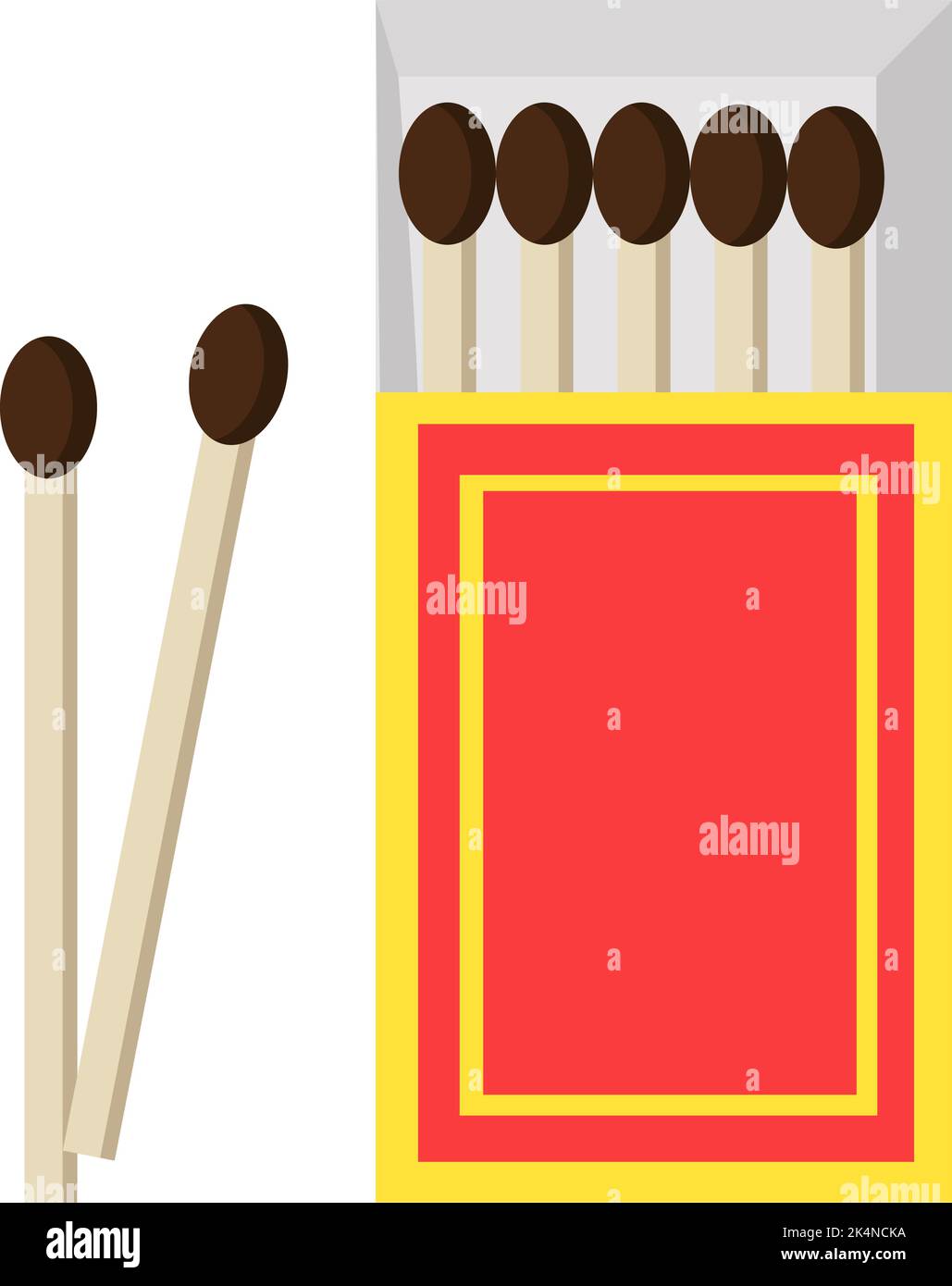 Red matchbox, illustration, vector on a white background Stock Vector