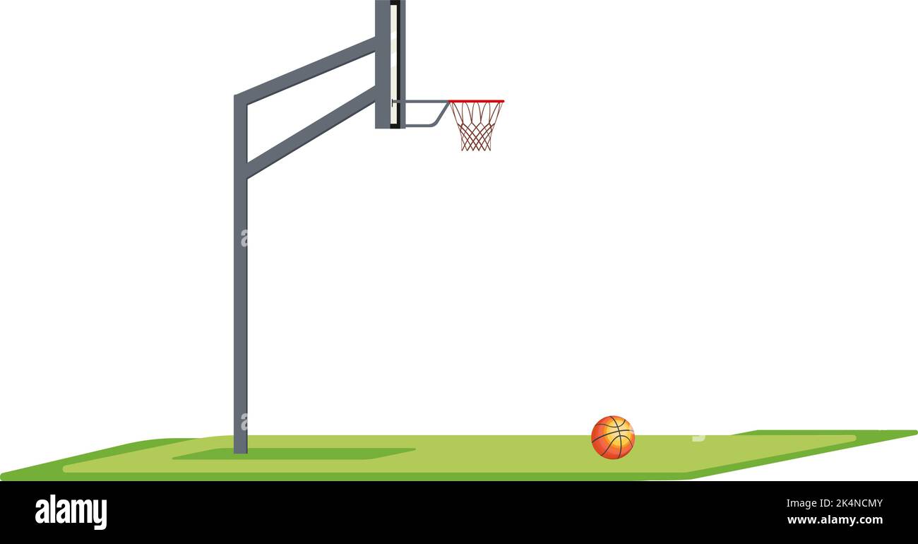 Basketball hoop, illustration, vector on a white background. Stock Vector