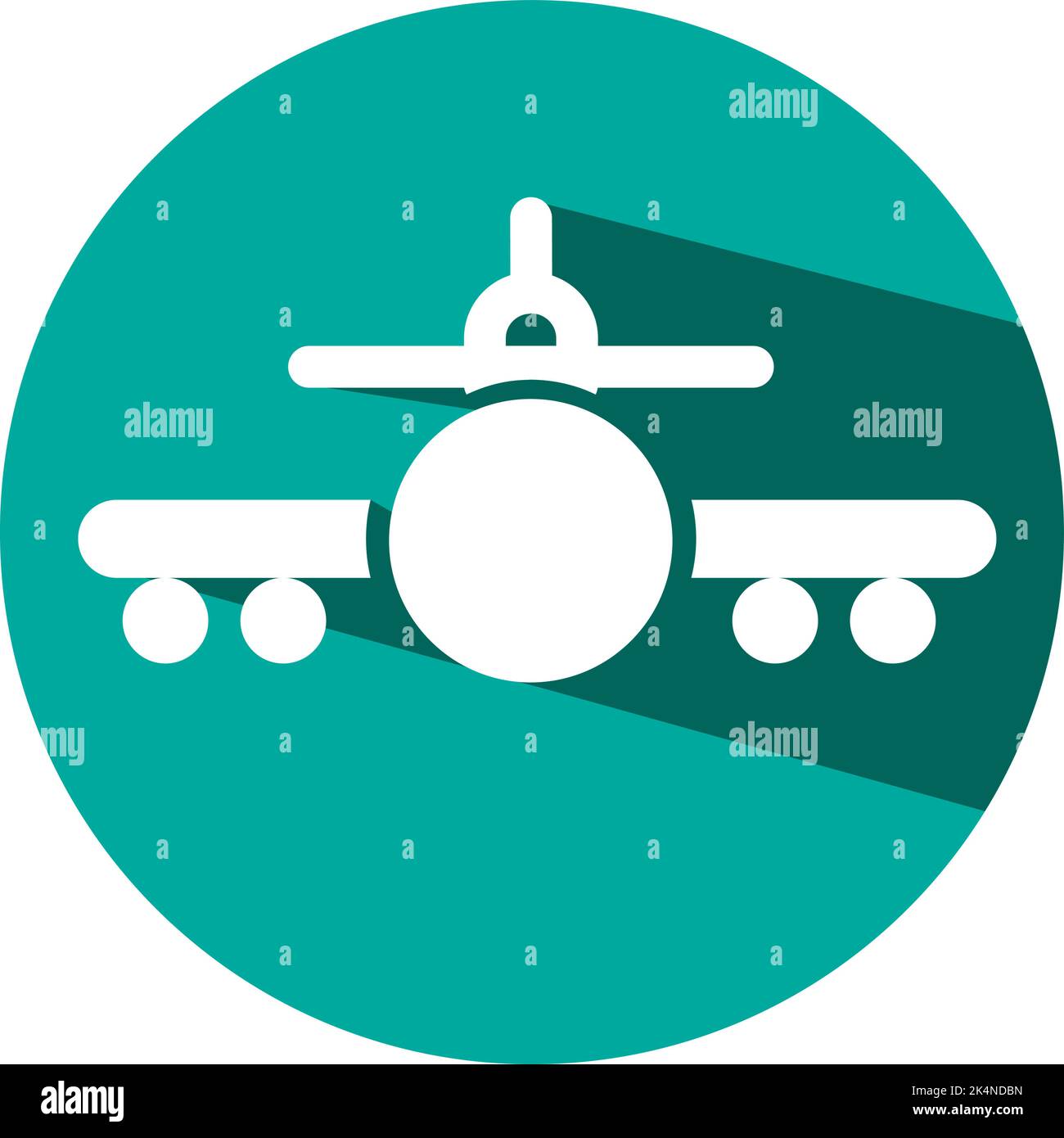 Big airplane, illustration, vector on a white background. Stock Vector