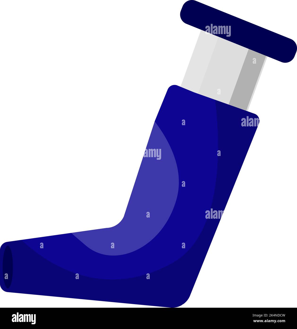 Blue Asthma inhaler, illustration, vector on a white background Stock